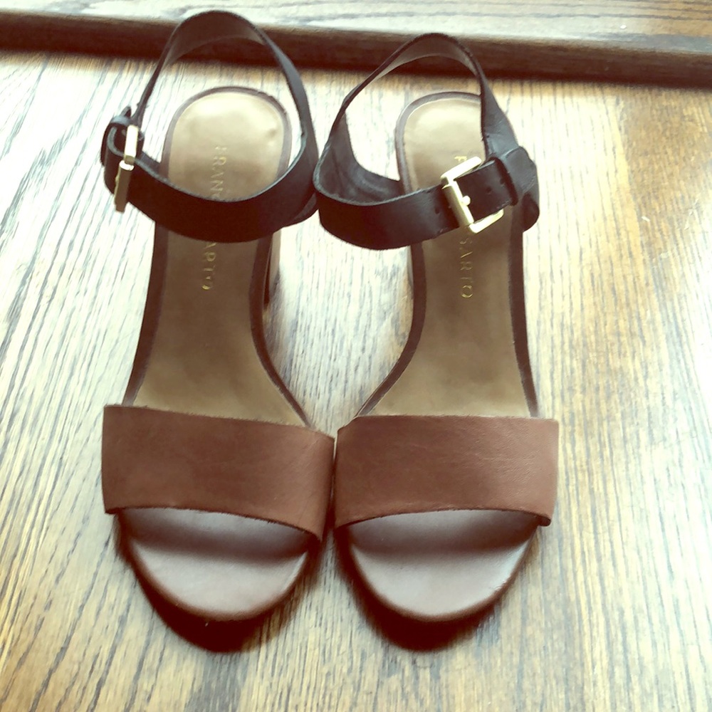 Franco Sarto—Brown and black Leather heels